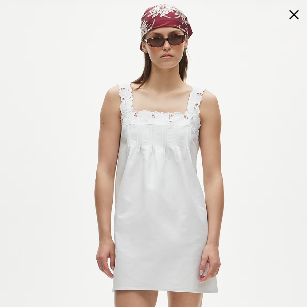 J. Crew White ondine double cotton poplin dress
